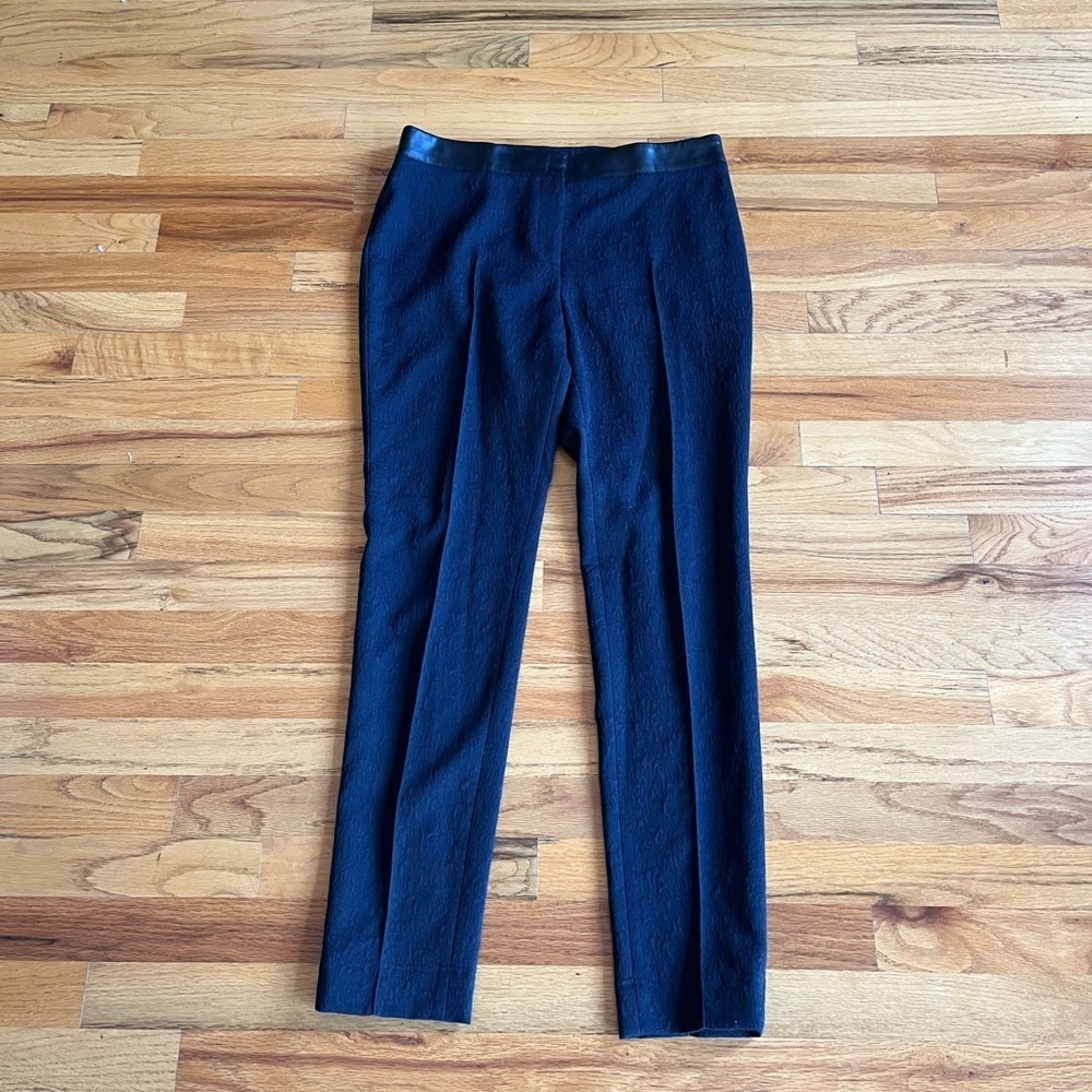 AKRIS PUNTO Black Textured Trouser Pants 8